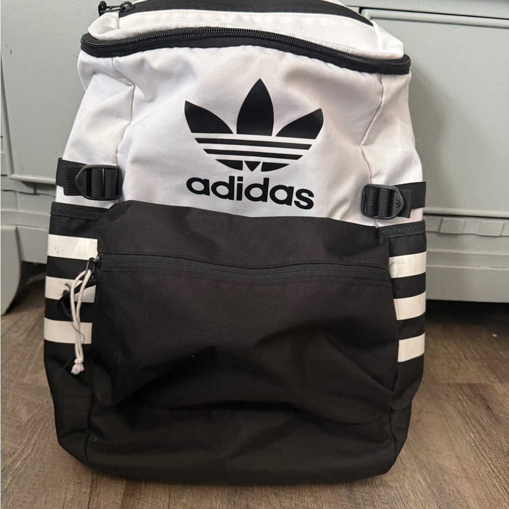 Adidas Black and White Backpack